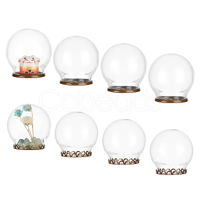 PandaHall Elite 8 Sets 2 Style Glass Dome Cover DJEW-PH0001-28-1