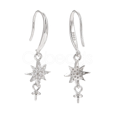 Anti-Tarnish Rhodium Plated 925 Sterling Silver Earring Hooks STER-D035-29P-1