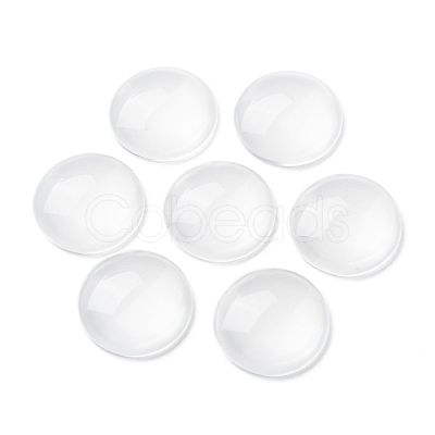 Transparent Glass Cabochons X-GGLA-R026-20mm-1