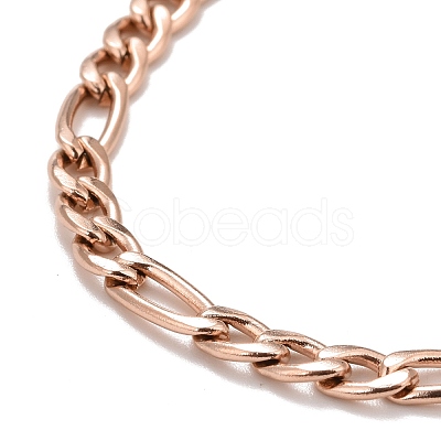 Ion Plating(IP) 304 Stainless Steel Chain Bracelets for Women or Men BJEW-A039-03RG-1