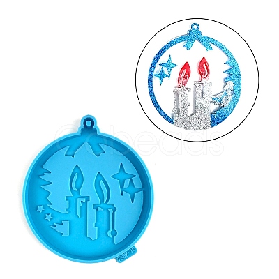 Christmas Themed Big Pendant Silicone Molds DIY-L067-B10-1