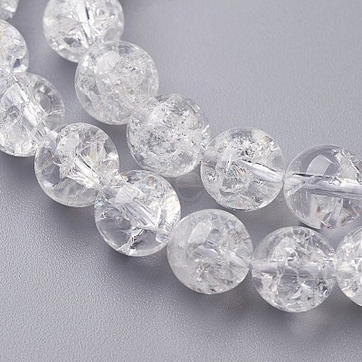 Natural Crackle Crystal Bead Strands G-J376-34-8mm-1