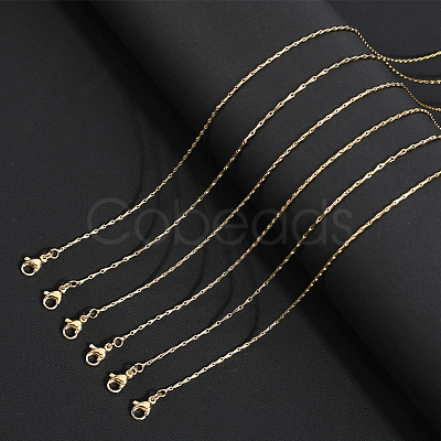 Beebeecraft 6Pcs Brass Coreana Chain Necklaces Set for Women NJEW-BBC0001-05-1