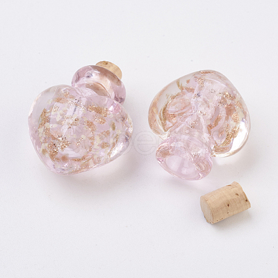 Handmade Luminous Lampwork  Perfume Bottle Pendants LAMP-P044-K02-1