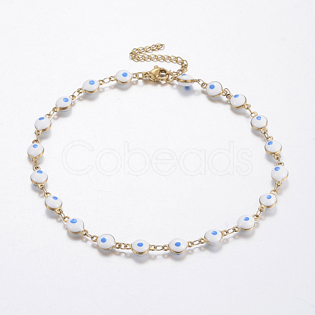 304 Stainless Steel Anklets AJEW-F033-02B-1