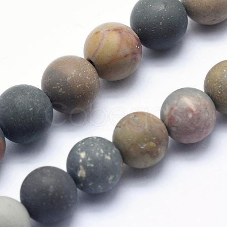 Natural Ocean Agate/Ocean Jasper Beads Strands G-G716-02-4mm-1