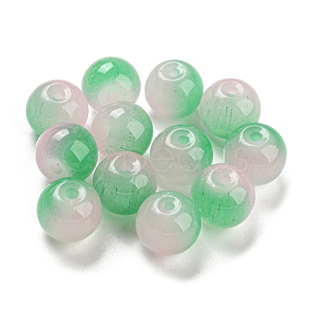 Two Tone Spray Painting Glass Beads GLAA-L046-03I-1