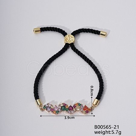 Fashionable Cute Brass Cubic Zirconia Link Bracelets FG3811-3-1