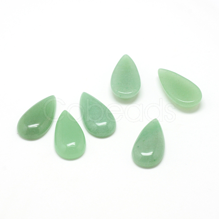 Natural Green Aventurine Gemstone Cabochons X-G-T024-15x30mm-01-1