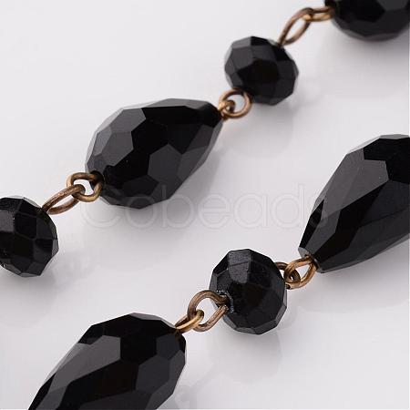 Handmade Glass Beads Chains AJEW-JB00226-02-1