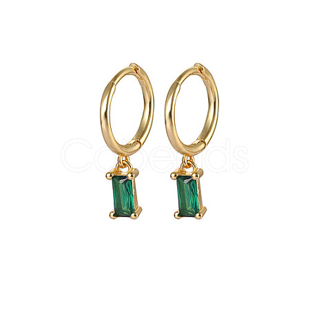 Real 18K Gold Plated 925 Sterling Silver Dangle Hoop Earrings for Women SY2365-4-1