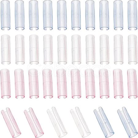 CHGCRAFT 36Pcs 3 Colors Transparent ABS Plastic Bed Sheet Grippers KY-CA0001-36-1