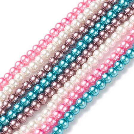Glass Pearl Beads Strands HY-XCP0001-03B-1