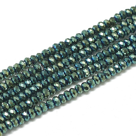 Electroplate Glass Beads Strands X-EGLA-Q112-C03-1