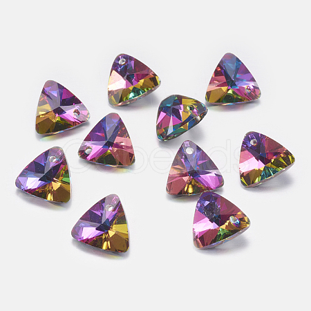 Faceted Glass Rhinestone Charms RGLA-F050-A-001VO-1