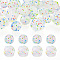 20Pcs 2 Styles Silicone Beads, DIY Nursing Necklaces and Bracelets Making, Chewing Pendants For Teethers, Hexagon with Polka Dots Pattern & Round, Clear, 15~22x15~22x15~17mm, Hole: 2~2.5mm, 10pcs/style