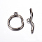 Alloy Toggle Clasps, Cadmium Free & Nickel Free & Lead Free, Gunmetal, Size: Oval: about 25mm wide, 36mm long, 3mm thick, hole: 3mm, Bar: about 10mm wide, 49mm long, hole: 3mm