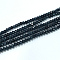 Dyed Natural Malaysia Jade Rondelle Beads Strands, Faceted, Midnight Blue, 4x2~3mm, Hole: 1mm, about 115pcs/strand, 14 inch