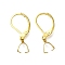 304 Stainless Steel Leverback Earring Findings, with Ice Pinch Bails, Real 18K Gold Plated, 24mm, Pin: 0.8mm