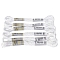 6Skeins Polyester Metallic Embroidery Threads, White, 0.8mm, about 8.75 Yards(8m)/Skein