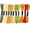 11Bundles 11 Colors Hand-woven Embroidery Cotton Threads, Mixed Color, 1mm, about 8.75 Yards(8m)/Bundle, 1bundle/color