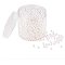 ABS Plastic Imitation Pearl Round Beads, Dyed, No Hole/Undrilled, White, 8mm, about 1500pcs/box