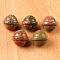 Natural Unakite Carved Healing Universe Stone, Reiki Energy Stone Display Decorations, for Home Feng Shui Ornament, 20mm