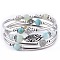 Bohemian Multi-Layered Natural Agate Wrap Bracelet Women's Jewelry, show in picture