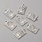 Zinc Tibetan Style Alloy Pendants, Antique Silver, Rectangle with Tarot Cards Pattern, The Lovers VI, 23x14x1.5mm, Hole: 1.8mm