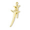 Rack Plating Alloy Pendants, Cadmium Free & Nickel Free & Lead Free, Golden, Cross, 46x16x4mm, Hole: 1.8mm