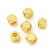 Rack Plating Brass Spacer Beads, Long-Lasting Plated, Cadmium Free & Lead Free, Polygon, Real 18K Gold Plated, 4x4mm, Hole: 1.9mm