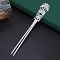 Alloy Hair Stick Findings, Silver, 158x25mm