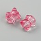 Handmade Lampwork Beads, Bear, Cerise, 14x11.5~12x9mm, Hole: 1mm