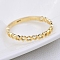 Alloy Finger Rings, Hollow Heart, Golden, US Size 7(17.3mm)