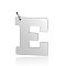 Tarnish Resistant 201 Stainless Steel Pendants, Letter, Stainless Steel Color, Letter.E, 29.5x25x1.5mm, Hole: 4.5mm