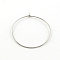 Tarnish Resistant 304 Stainless Steel Earring Hoop, Stainless Steel Color, 21 Gauge, 34x0.7mm