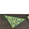 Triangle Lovely Star Pattern Cloth Hair Kerchief, Cute Crochet Bandanas Tie Back Headwrap, Green, 320x480mm