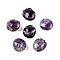 Natural Amethyst Footprint Figurines, for Home Office Desktop Decoration, 25~25.5x22.5~23x12~13.5mm