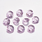 Faceted Glass Rhinestone Charms, Imitation Austrian Crystal, Flat Round, Light Rose, 8x4mm, Hole: 1mm