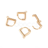 Brass Huggie Hoop Earring Findings KK-I666-15G-1