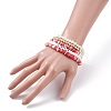 Handmade Polymer Clay Heishi Beads Stretch Bracelets Set BJEW-JB07401-03-3