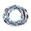 Transparent Electroplate Glass Beads Strands EGLA-J150-C-HR01-2