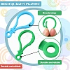 Opaque Solid Color Bulb Shaped Plastic Push Gate Snap Keychain Clasp Findings KY-YW0001-55-7