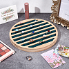 8-Slot Flat Round Bamboo Finger Ring Display Plates RDIS-WH0009-016B-4