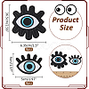  16Pcs 2 Styles Evil Eye Cotton Embroidery Iron on Clothing Patches DIY-NB0010-16-2
