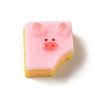 Cute Pig Theme Resin Imitation Food Decoden Cabochons RESI-U0003-02C-1