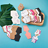 Fashewelry Cardboard Fold Over Paper Display Hanging Cards CDIS-FW0001-02-6