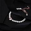 Acrylic Imitated Pearl Beads Bracelets BJEW-AA00086-02RG-3