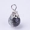 Baking Painted Crackle Glass Pendant CCG-PH00943-2
