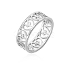 Non-Tarnish Heart with Cross Stainless Steel Hollow Finger Ring PW-WG90649-04-1